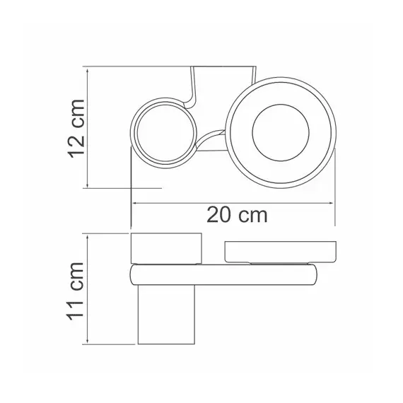 ДЕРЖАТЕЛЬ СТАКАНА И МЫЛЬНИЦЫ WASSERKRAFT BERKEL K-6826