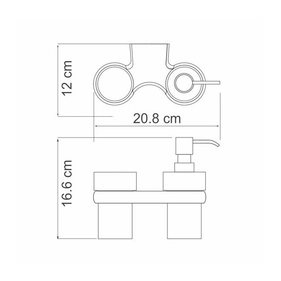 ДЕРЖАТЕЛЬ СТАКАНА И ДОЗАТОРА WASSERKRAFT BERKEL K-6889 ДЕРЖАТЕЛЬ СТАКАНА И ДОЗАТОРА WASSERKRAFT BERKEL K-6889
