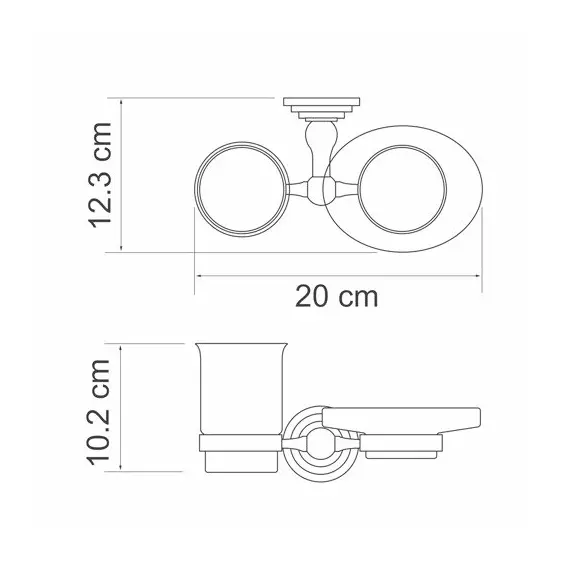ДЕРЖАТЕЛЬ СТАКАНА И МЫЛЬНИЦЫ WASSERKRAFT AMMER K-7026