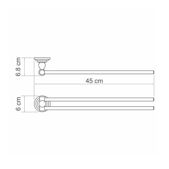 ДЕРЖАТЕЛЬ ПОЛОТЕНЕЦ ДВОЙНОЙ WASSERKRAFT AMMER K-7031