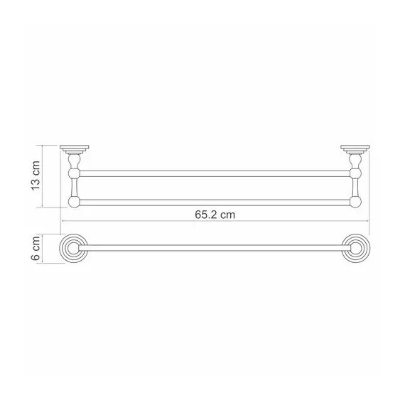 ДЕРЖАТЕЛЬ ПОЛОТЕНЕЦ ДВОЙНОЙ WASSERKRAFT AMMER K-7040