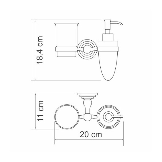 ДЕРЖАТЕЛЬ СТАКАНА И ДОЗАТОРА WASSERKRAFT AMMER K-7089