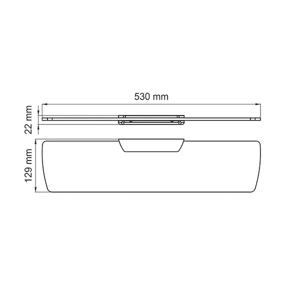 ПОЛКА СТЕКЛЯННАЯ WASSERKRAFT AISCH K-5924
