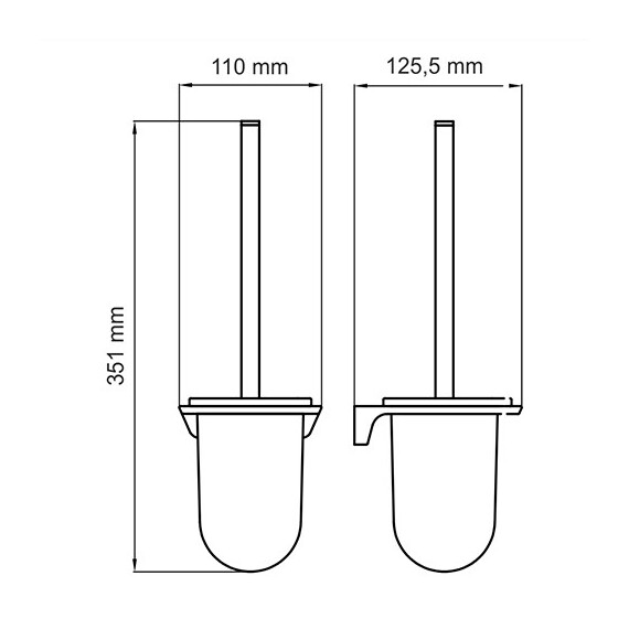 ЩЕТКА ДЛЯ УНИТАЗА ПОДВЕСНАЯ WASSERKRAFT GLAN K-5127