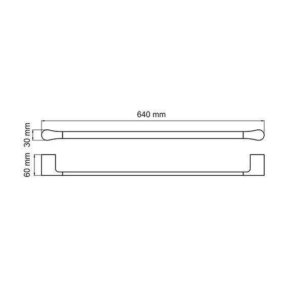 ДЕРЖАТЕЛЬ ПОЛОТЕНЕЦ ОДИНАРНЫЙ WASSERKRAFT GLAN K-5130