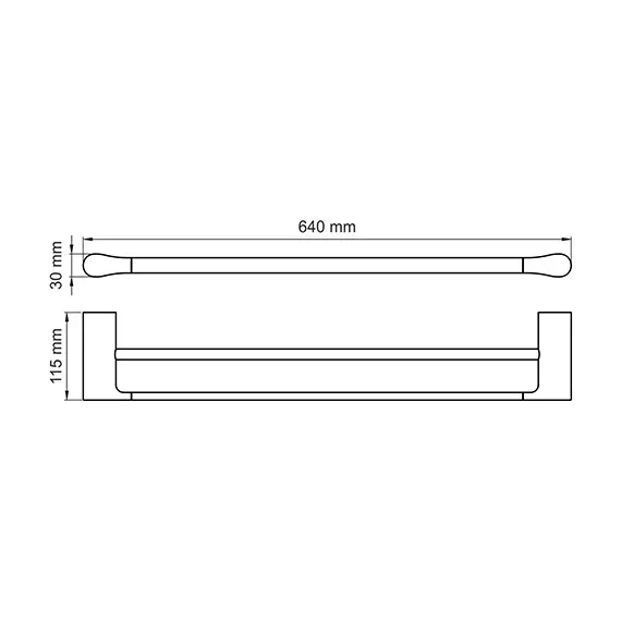 ДЕРЖАТЕЛЬ ПОЛОТЕНЕЦ ДВОЙНОЙ WASSERKRAFT GLAN K-5140