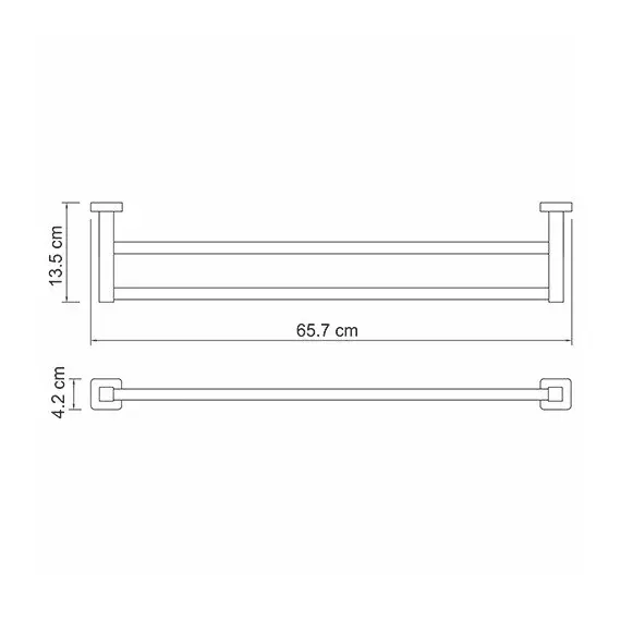 ДЕРЖАТЕЛЬ ПОЛОТЕНЕЦ ДВОЙНОЙ WASSERKRAFT LIPPE K-6540
