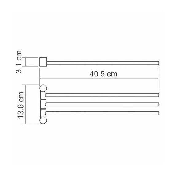ДЕРЖАТЕЛЬ ПОЛОТЕНЕЦ ТРОЙНОЙ WASSERKRAFT K-1633