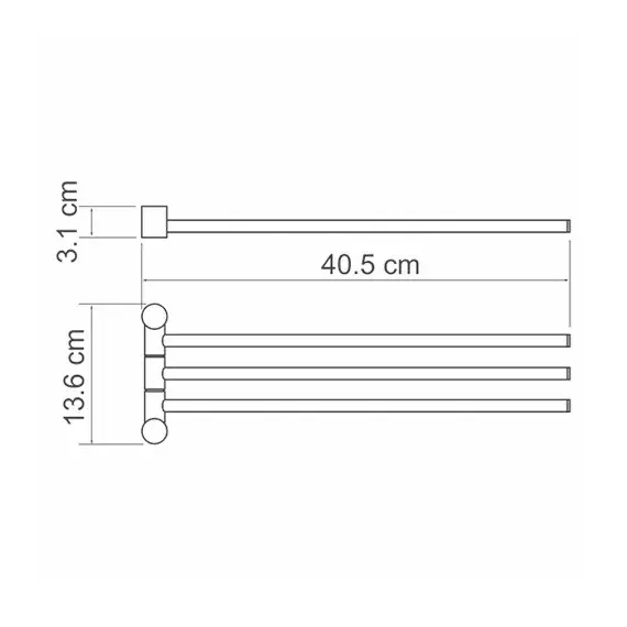 ДЕРЖАТЕЛЬ ПОЛОТЕНЕЦ ТРОЙНОЙ WASSERKRAFT K-1633