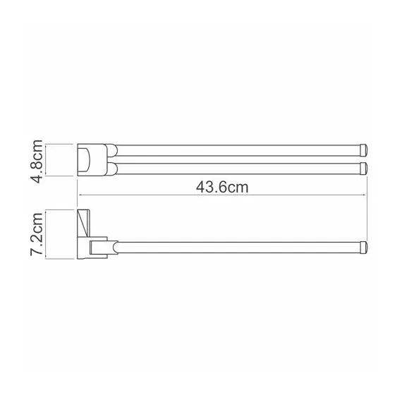 ДЕРЖАТЕЛЬ ПОЛОТЕНЕЦ ДВОЙНОЙ WASSERKRAFT LEINE K-5031
