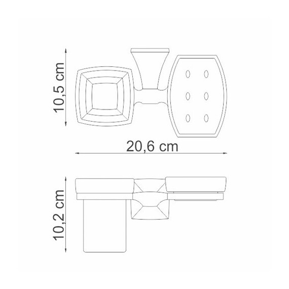 ДЕРЖАТЕЛЬ СТАКАНА И МЫЛЬНИЦЫ WASSERKRAFT WERN K-2526