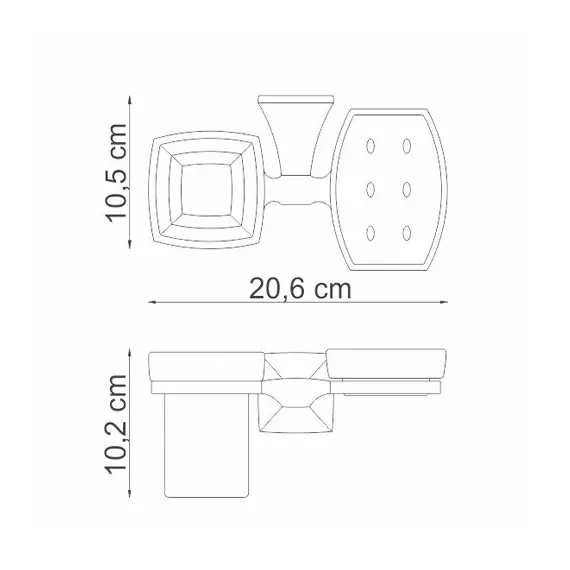 ДЕРЖАТЕЛЬ СТАКАНА И МЫЛЬНИЦЫ WASSERKRAFT WERN K-2526