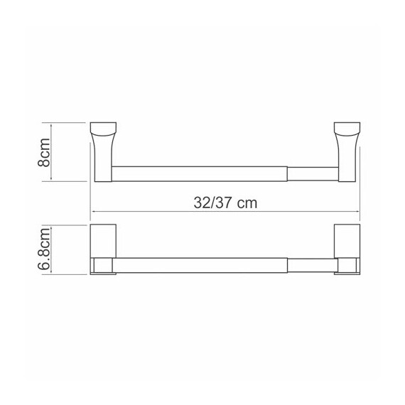 ДЕРЖАТЕЛЬ БУМАЖНЫХ ПОЛОТЕНЕЦ WASSERKRAFT EXTER K-5291