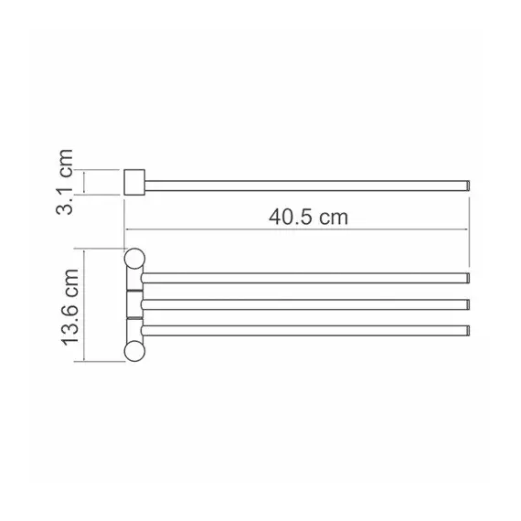 ДЕРЖАТЕЛЬ ПОЛОТЕНЕЦ ТРОЙНОЙ WASSERKRAFT K-1533