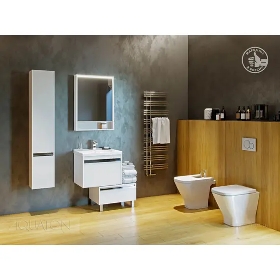 КОМОД AQUATON КАПРИ 60 БЕЛЫЙ ГЛЯНЕЦ