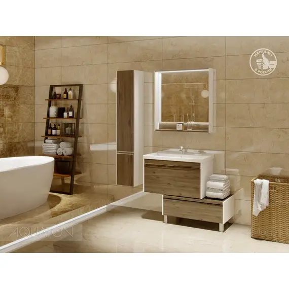 КОМОД AQUATON КАПРИ 80 ТАКСОНИЯ ТЕМНАЯ