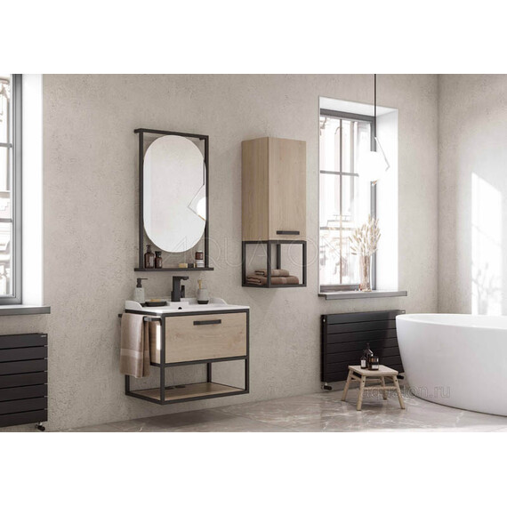 ПОЛКА AQUATON ЛОФТ ФАБРИК ДУБ ЭНДГРЕЙН