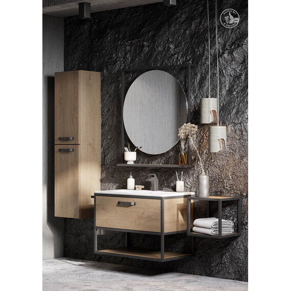 ПОЛКА AQUATON ЛОФТ ФАБРИК ДУБ КАНТРИ