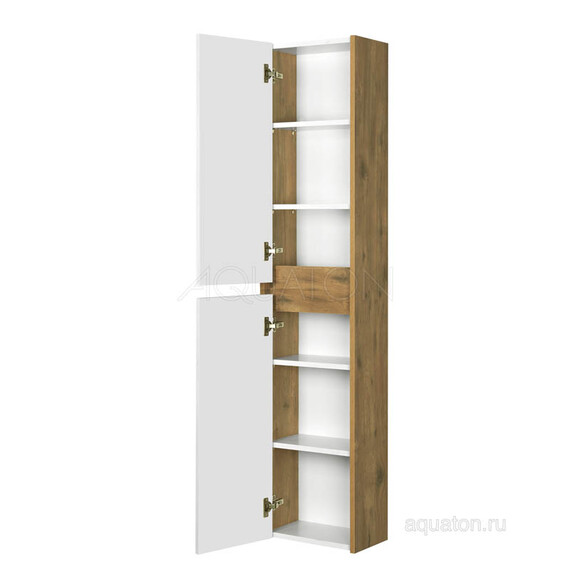 ПОЛУКОЛОННА AQUATON СКАНДИ БЕЛЫЙ, ДУБ РУСТИКАЛЬНЫЙ