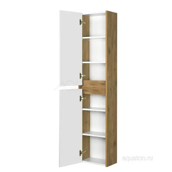 ПОЛУКОЛОННА AQUATON СКАНДИ БЕЛЫЙ, ДУБ РУСТИКАЛЬНЫЙ