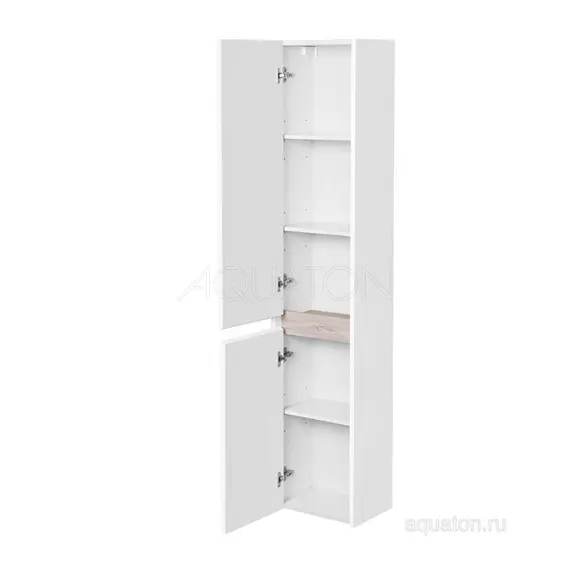 ШКАФ - КОЛОННА AQUATON НОРТОН БЕЛАЯ ЛЕВАЯ