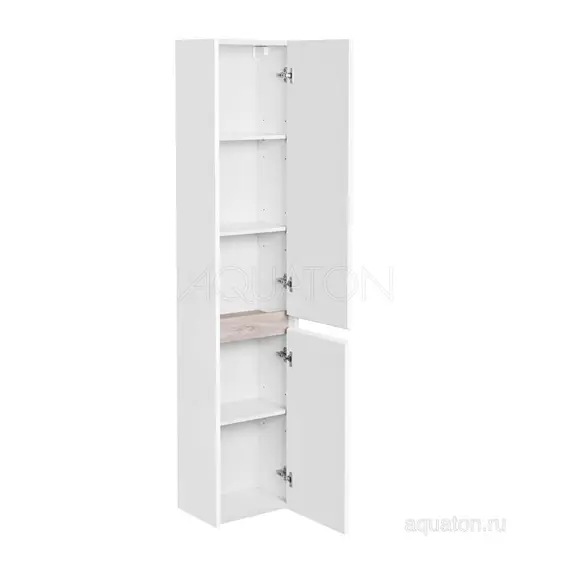 ШКАФ - КОЛОННА AQUATON НОРТОН БЕЛАЯ ПРАВАЯ