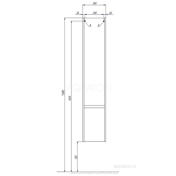 ШКАФ - КОЛОННА AQUATON СТОУН ГРЕЦКИЙ ОРЕХ