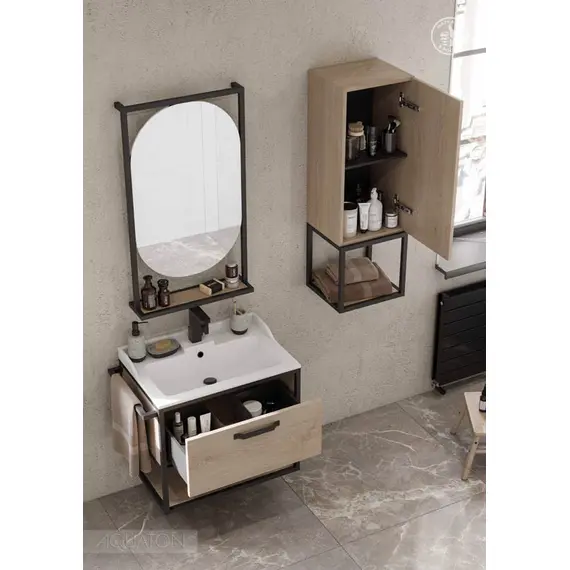 ШКАФЧИК AQUATON ЛОФТ ФАБРИК ДУБ ЭНДГРЕЙН