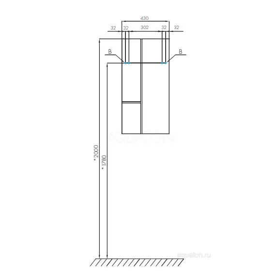 ШКАФЧИК AQUATON МИШЕЛЬ ДУБ РУСТИКАЛЬНЫЙ, ФЬОРД