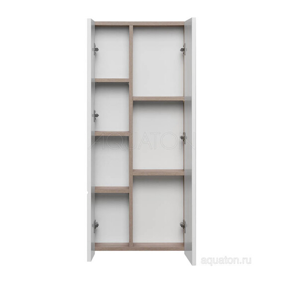 ШКАФЧИК AQUATON МОДУЛЬ МИШЕЛЬ 43 ДУБ ЭНДГРЕЙН, БЕЛЫЙ