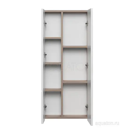 ШКАФЧИК AQUATON МОДУЛЬ МИШЕЛЬ 43 ДУБ ЭНДГРЕЙН, БЕЛЫЙ
