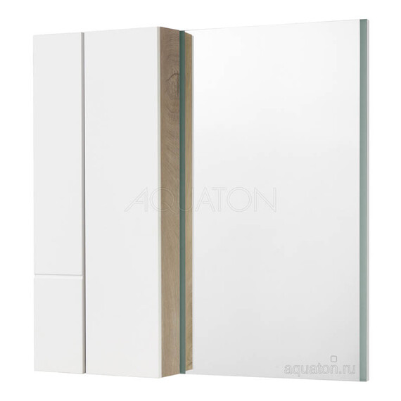 ШКАФЧИК AQUATON МОДУЛЬ МИШЕЛЬ 43 ДУБ ЭНДГРЕЙН, БЕЛЫЙ