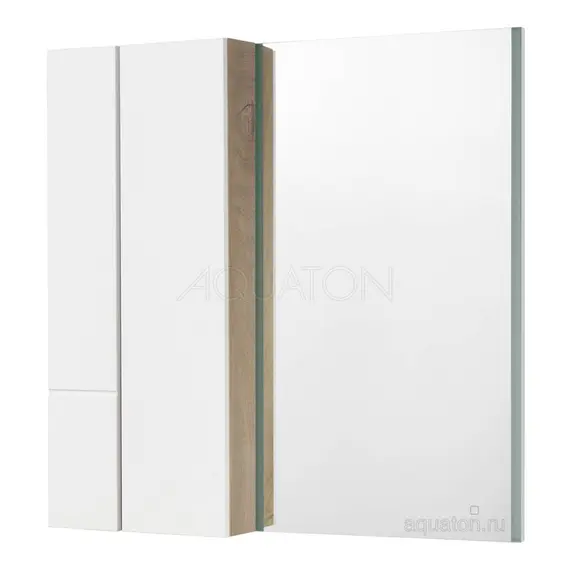 ШКАФЧИК AQUATON МОДУЛЬ МИШЕЛЬ 43 ДУБ ЭНДГРЕЙН, БЕЛЫЙ