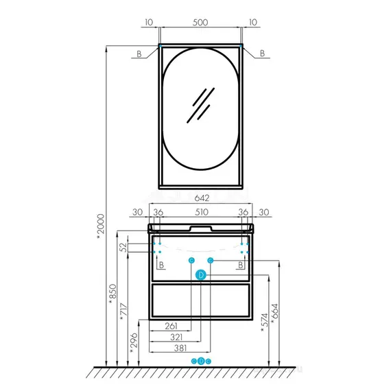 ТУМБА С РАКОВИНОЙ ИЗ ЛИТЬЕВОГО МРАМОРА AQUATON ЛОФТ ФАБРИК 65 ДУБ КАНТРИ