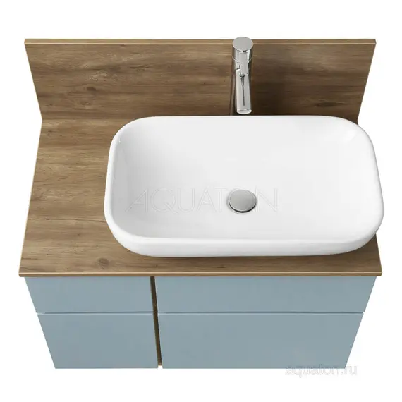 ТУМБА AQUATON МИШЕЛЬ 80 ДУБ РУСТИКАЛЬНЫЙ, ФЬОРД С РАКОВИНОЙ INFINITI И СТОЛЕШНИЦЕЙ ИЗ ВЛДСП