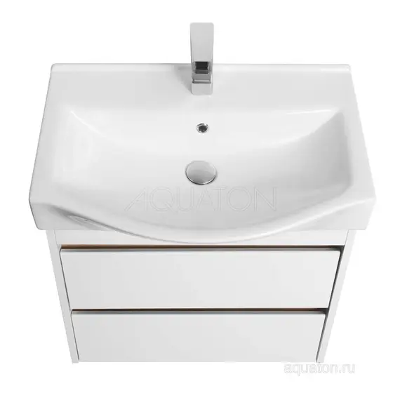 ТУМБА С РАКОВИНОЙ AQUATON НОРТОН 65 БЕЛАЯ