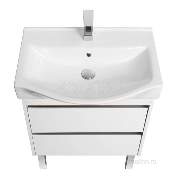 ТУМБА С РАКОВИНОЙ AQUATON НОРТОН 65 БЕЛАЯ