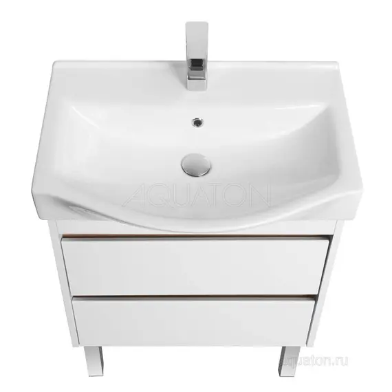 ТУМБА С РАКОВИНОЙ AQUATON НОРТОН 65 БЕЛАЯ