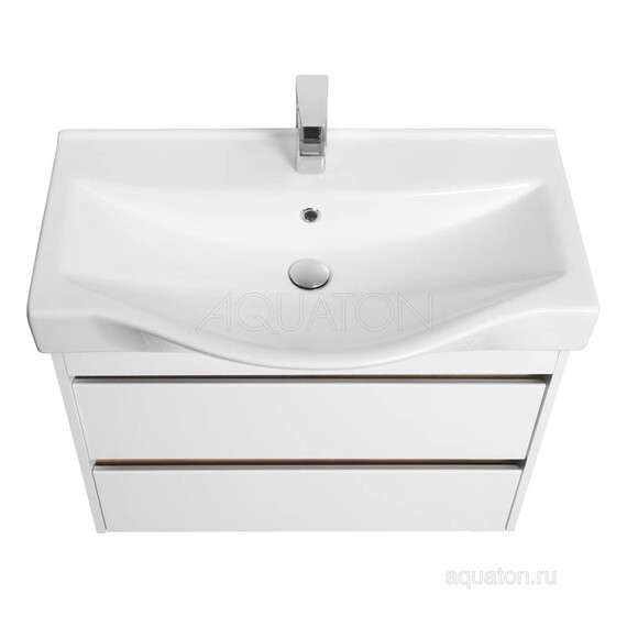 ТУМБА С РАКОВИНОЙ AQUATON НОРТОН 80 БЕЛАЯ
