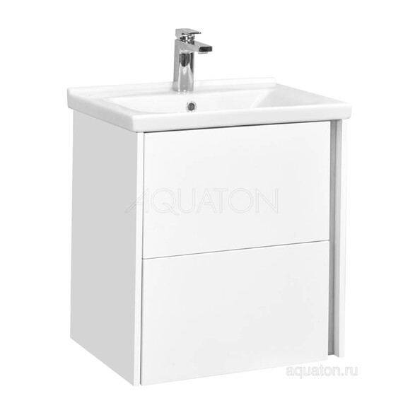 ТУМБА С РАКОВИНОЙ AQUATON СТОУН 60 БЕЛЫЙ