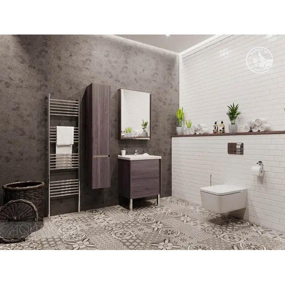 ТУМБА С РАКОВИНОЙ AQUATON СТОУН 60 ГРЕЦКИЙ ОРЕХ