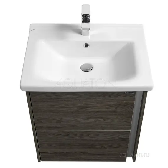 ТУМБА С РАКОВИНОЙ AQUATON СТОУН 60 ГРЕЦКИЙ ОРЕХ