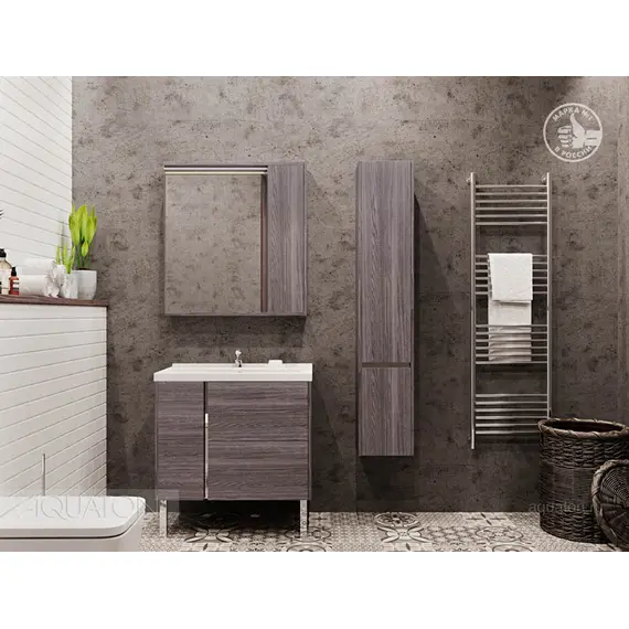 ТУМБА С РАКОВИНОЙ AQUATON СТОУН 80 ГРЕЦКИЙ ОРЕХ