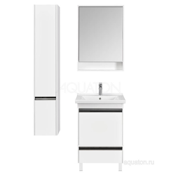 ЗЕРКАЛЬНЫЙ ШКАФ AQUATON КАПРИ 60 БЕЛЫЙ ГЛЯНЕЦ