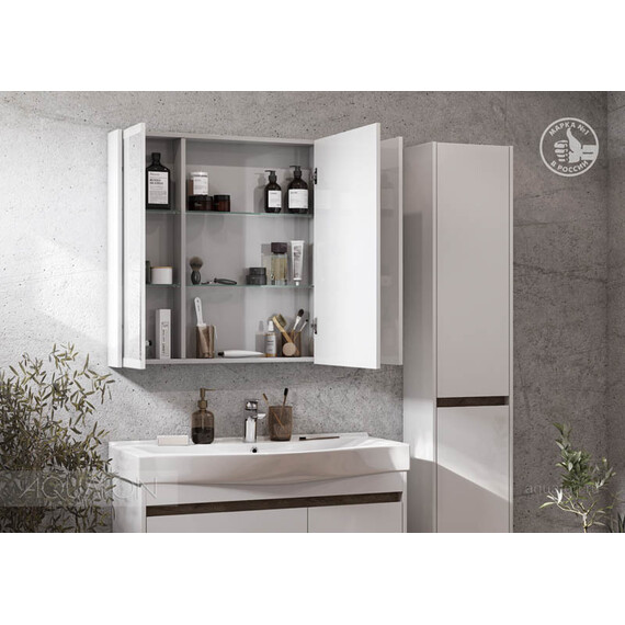 ЗЕРКАЛЬНЫЙ ШКАФ AQUATON НОРТОН 100 БЕЛЫЙ