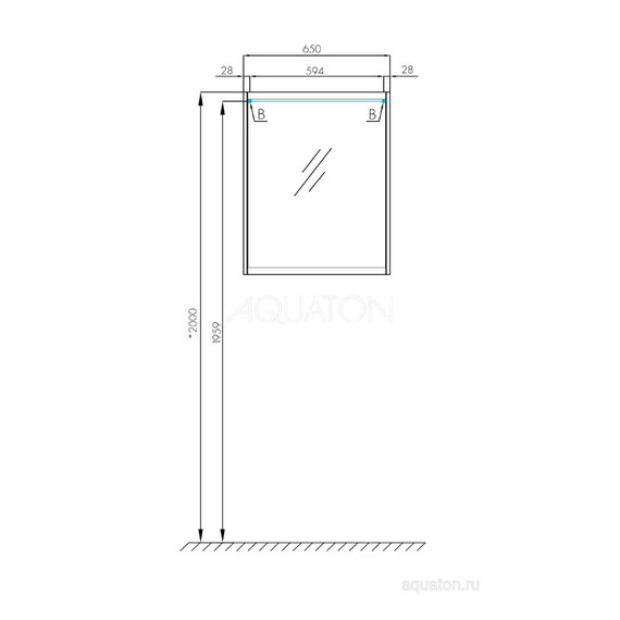 ЗЕРКАЛЬНЫЙ ШКАФ AQUATON НОРТОН 65 БЕЛЫЙ