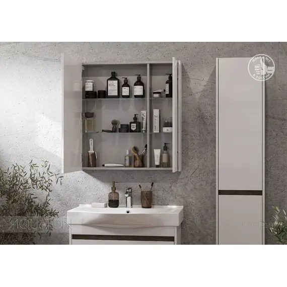 ЗЕРКАЛЬНЫЙ ШКАФ AQUATON НОРТОН 80 БЕЛЫЙ