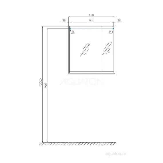 ЗЕРКАЛЬНЫЙ ШКАФ AQUATON НОРТОН 80 БЕЛЫЙ