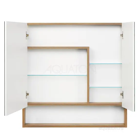 ЗЕРКАЛЬНЫЙ ШКАФ AQUATON СКАНДИ 90 БЕЛЫЙ, ДУБ РУСТИКАЛЬНЫЙ