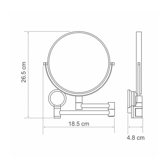 ЗЕРКАЛО ДВУХСТОРОННЕЕ, УВЕЛИЧИТЕЛЬНОЕ WASSERKRAFT K-1000 ЗЕРКАЛО ДВУХСТОРОННЕЕ, УВЕЛИЧИТЕЛЬНОЕ WASSERKRAFT K-1000